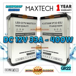 Power Supply Trafo LED CCTV DC 12V 33.3A | 400W (Medium Quality) - Rainproof